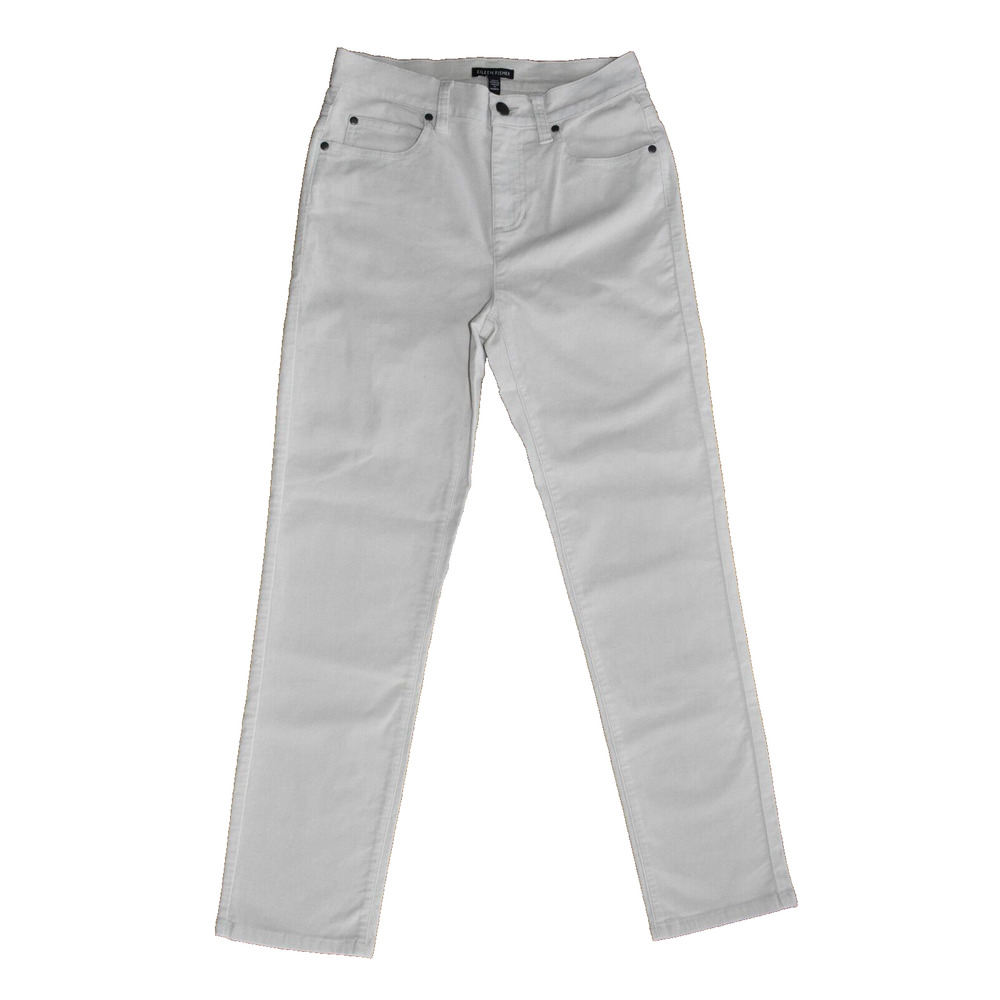 A7 NWT EILEEN FISHER Almond Stretch Velveteen Slim Ankle Jeans Size XXS $188